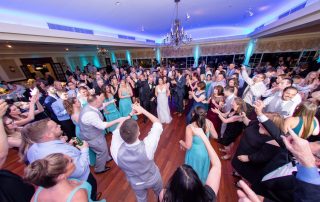 wedding guests dancing brooklake music